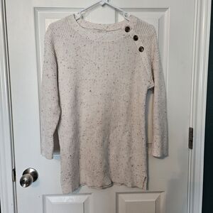 Cozy Cream Button-Detail Sweater